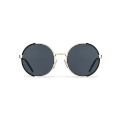 Prada - Round Sunglasses - Opaque Black Pale Gold - Prada Collection - Sunglasses - Prada Eyewear - Avvenice
