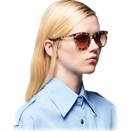 Prada - Square Sunglasses Alternative fit - Chalky White Tortoiseshell - Prada Collection - Sunglasses - Prada Eyewear - Avvenice