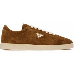 Prada - Tobacco Brown Lane Sneakers - Prada Exclusive Luxury Collection - Avvenice