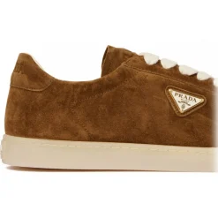 Prada - Tobacco Brown Lane Sneakers - Prada Exclusive Luxury Collection - Avvenice