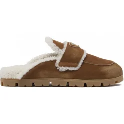 Prada - Tobacco Brown Mules - Prada Exclusive Luxury Collection - Avvenice