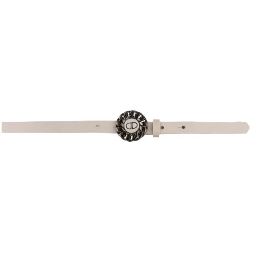 Priscilla Dinamo - Hug - Ivory - Belt - Made in Italy - Luxury Exclusive Collection - Avvenice