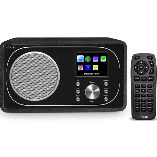 Pure - Evoke F3 - Black - Portable DAB/DAB+ and FM Radio with Bluetooth - High Quality Digital Radio - Avvenice