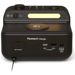 Pure - Moment Charge - The Ambient Sleep Companion with Wireless Charging - Coffee Black - High Quality Digital Radio - Avvenice