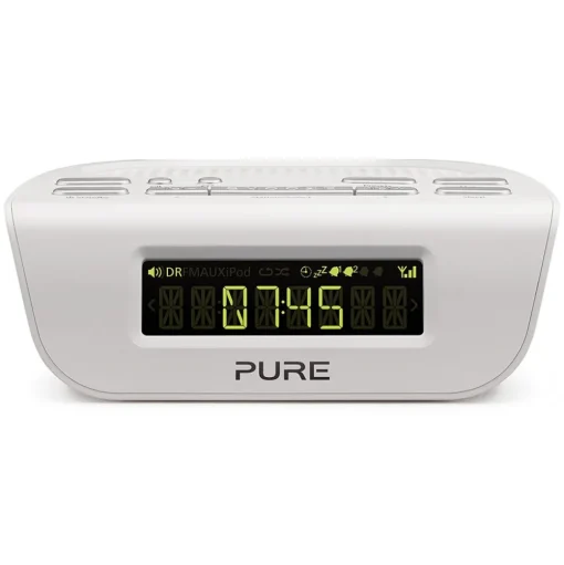 Pure - Siesta Mi Series 2 - White - Bedside DAB and FM Digital Radio - High Quality Digital Radio - Avvenice