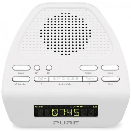 Pure - Siesta Mi Series 2 - White - Bedside DAB and FM Digital Radio - High Quality Digital Radio - Avvenice