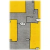 Qeeboo - Carpet Dog Yellow Rectangular - Rectangular - Qeeboo Carpet by Andrea Branzi - Furnishing - Home - Avvenice