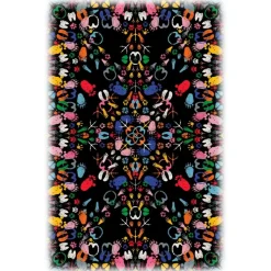Qeeboo - Carpet Let’s Dance Animal Traces Dark Rectangular - Rectangular - Qeeboo Carpet by Nynke Tynagel - Furnishing - Home - Avvenice