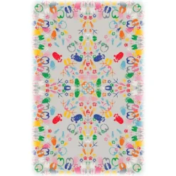 Qeeboo - Carpet Let’s Dance Animal Traces Light Rectangular - Rectangular - Qeeboo Carpet by Nynke Tynagel - Furnishing - Home - Avvenice