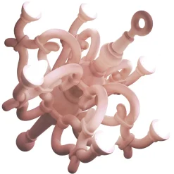 Qeeboo - Fallen Chandelier XL - Powder Pink - Qeeboo Chandelier by Studio Job - Lighting - Home - Avvenice
