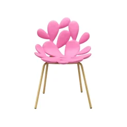 Qeeboo - Filicudi Chair - Set of 2 Pieces - Bright Pink Brass - Qeeboo Chair by Marcantonio - Furnishing - Home - Avvenice