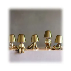 Qeeboo - Golden Brothers Bob - Gold - Qeeboo Chandelier by Stefano Giovannoni - Lighting - Home - Avvenice