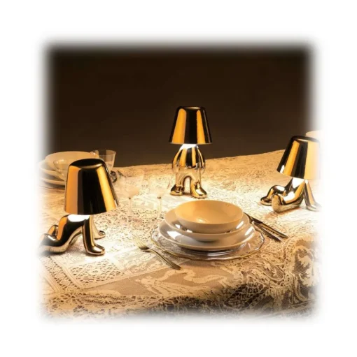 Qeeboo - Golden Brothers Bob - Gold - Qeeboo Chandelier by Stefano Giovannoni - Lighting - Home - Avvenice