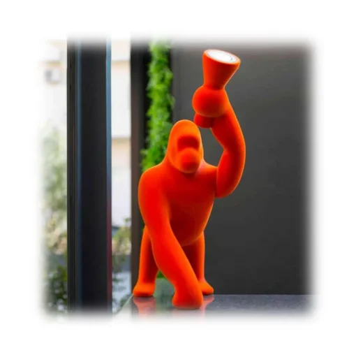Qeeboo - Kong XS Velvet Finish - Red - Qeeboo Free Standing Lamp by Stefano Giovannoni - Lighting - Home - Avvenice