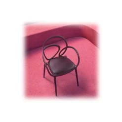 Qeeboo - Loop Chair with Cushion Set of 2 Pieces - Greyish Green - Qeeboo Chair by Front - Furnishing - Home - Avvenice