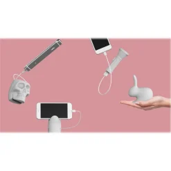 Qeeboo - Mexico Skull - Grey - High Capacity Portable Power Bank USB Charger - qeeboo Mini - Portable Batteries - 2600 mAh - Avvenice