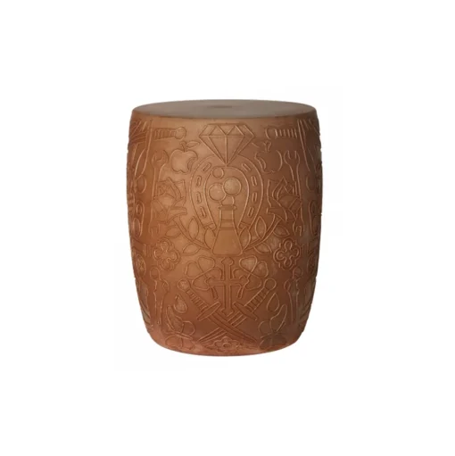 Qeeboo - Mexico Stool and Sidetable Rusty Edition - Rusty - Qeeboo Chair by Studio Job - Furnishing - Home - Avvenice