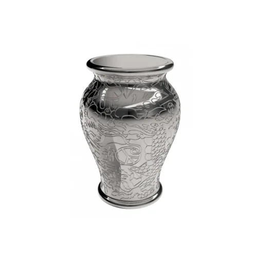 Qeeboo - Ming Stool and Sidetable Metal Finish - Silver - Qeeboo Sidetable by Studio Job - Furnishing - Home - Avvenice