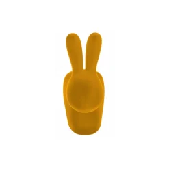 Qeeboo - Rabbit Chair Velvet Finish - Dark Gold - Qeeboo Chair by Stefano Giovannoni - Furniture - Home - Avvenice