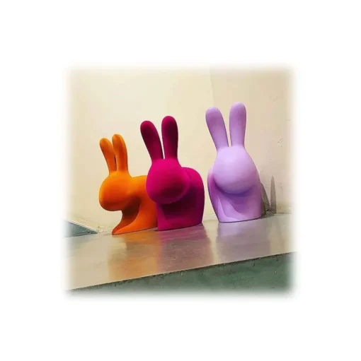 Qeeboo - Rabbit Chair Velvet Finish - Dark Gold - Qeeboo Chair by Stefano Giovannoni - Furniture - Home - Avvenice