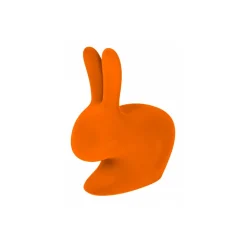 Qeeboo - Rabbit Chair Velvet Finish - Orange - Qeeboo Chair by Stefano Giovannoni - Furniture - Home - Avvenice