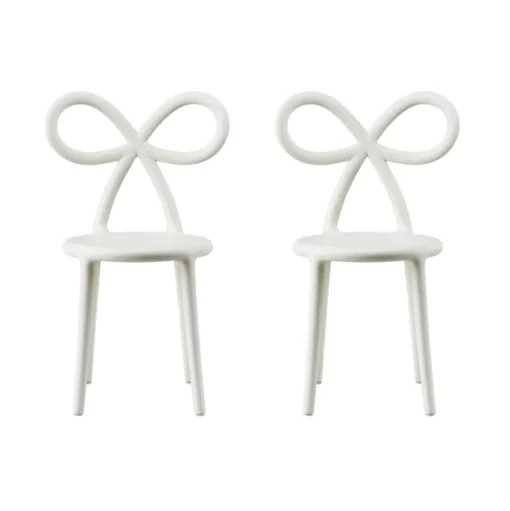 Qeeboo - Ribbon Chair Baby - Set of 2 Pieces - White - Qeeboo Chair by Nika Zupanc - Furnishing - Home - Avvenice
