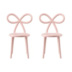 Qeeboo - Ribbon Chair Baby - Set of 2 Pieces - Pink - Qeeboo Chair by Nika Zupanc - Furnishing - Home - Avvenice