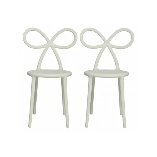 Qeeboo - Ribbon Chair Set of 2 Pieces - White - Qeeboo Chair by Nika Zupanc - Furnishing - Home - Avvenice