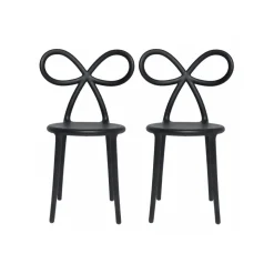 Qeeboo - Ribbon Chair Set of 2 Pieces - Black - Qeeboo Chair by Nika Zupanc - Furnishing - Home - Avvenice