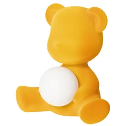 Qeeboo - Teddy Girl Rechargeable Lamp Velvet Finish - Dark Gold - Standing Lamp by Stefano Giovannoni - Lighting - Home - Avvenice