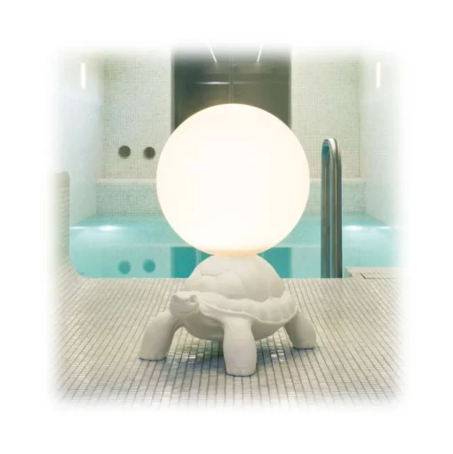 Qeeboo - Turtle Carry Lamp - Dove Grey - Qeeboo Lamp by Marcantonio - Lighting - Home - Avvenice