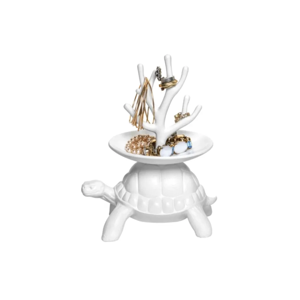 Qeeboo - Turtle Carry XS Jewelry Tree - White - Qeeboo Jewelry Tree by Marcantonio - Furnishing - Home - Avvenice