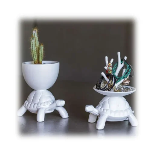 Qeeboo - Turtle Carry XS Jewelry Tree - White - Qeeboo Jewelry Tree by Marcantonio - Furnishing - Home - Avvenice