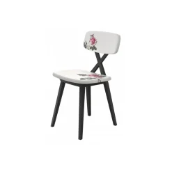 Qeeboo - X Chair with Flower Cushion Set of 2 Pieces - Flower - Qeeboo Chair by Nika Zupanc - Furnishing - Home - Avvenice