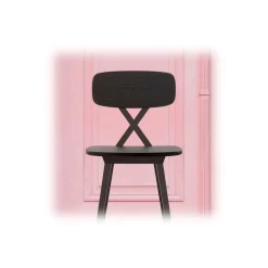 Qeeboo - X Chair without Cushion Set of 2 Pieces - Black Wood - Qeeboo Chair by Nika Zupanc - Furnishing - Home - Avvenice