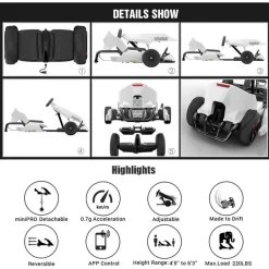 Segway - Ninebot by Segway - GoKart Kit with MiniPro - Hoverboard - Self-Balanced Robot - Electric Wheels - Avvenice