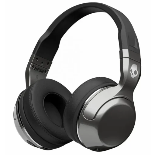 Skullcandy - Hesh 2 - Silver / Black - Bluetooth Wireless Over-Ear Headphones with Microphone, Supreme Sound and Powerful Bass - Avvenice