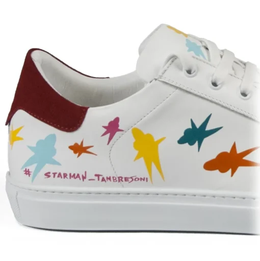 Snob Sneakers - Starman By Alessandro Tambresoni - Sneakers - White Leather - Handmade in Italy - Luxury Exclusive Collection - Avvenice
