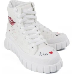 Snob Sneakers - Your Kiss Is On My List By Veronica Moon- Handmade in Italy - Luxury Exclusive Collection - Avvenice