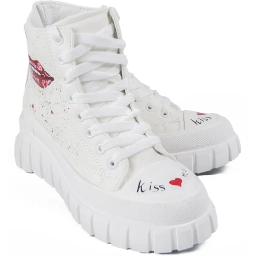 Snob Sneakers - Your Kiss Is On My List By Veronica Moon- Handmade in Italy - Luxury Exclusive Collection - Avvenice