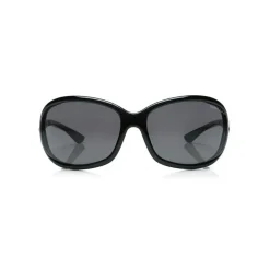 Soft square plastic Polarized sunglasses with cutaway lenses and metal 'T' inserts on the iconic tubular temples. - Avvenice