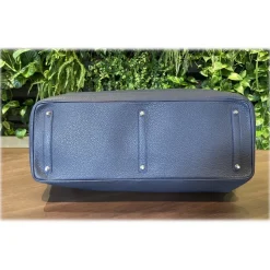 Suèi - Bag of Calf Leather - Blue Navy - Handmade in Italy - Luxury Exclusive Collection - Avvenice