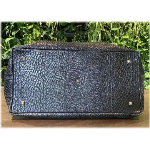 Suèi - Bag of Calf Leather - Black - Handmade in Italy - Luxury Exclusive Collection - Avvenice