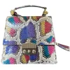 Suèi - Bag of Medium Size of Python Leather - Burgun - Handmade in Italy - Luxury Exclusive Collection - Avvenice