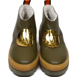 Suèi - Slip-On Colour Olive with Plate Accessories - Handmade in Italy - Luxury Exclusive Collection - Avvenice