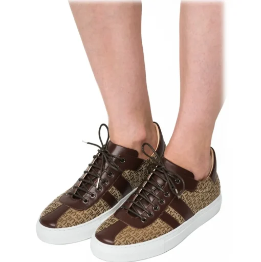 Suèi - Sneakers of Bi-color Jacquard - Milan 1932 - Handmade in Italy - Luxury Exclusive Collection - Avvenice