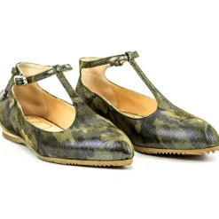 Suèi - T-Bar Ballerina of Beige Calf - Handmade in Italy - Luxury Exclusive Collection - Avvenice