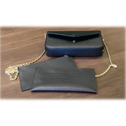 Suèi - Wallet of Calf Leather - Black - Handmade in Italy - Luxury Exclusive Collection - Avvenice