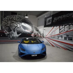 Superior Car Rental - Lamborghini Huracán EVO RWD Spyder - Blue - Exclusive Luxury Rent - Avvenice