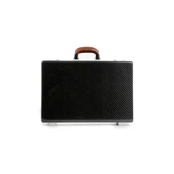 TecknoMonster - Amaya L - Business Case - Briefcase in Carbon Fiber and Leather Crocodile - Brown - Luxury Collection - Avvenice